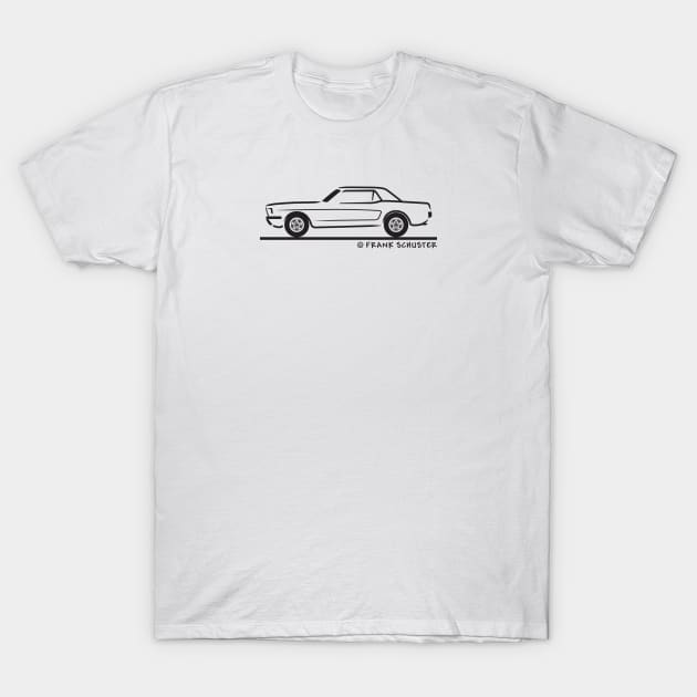 1965 Mustang Hardtop Coupe T-Shirt by PauHanaDesign